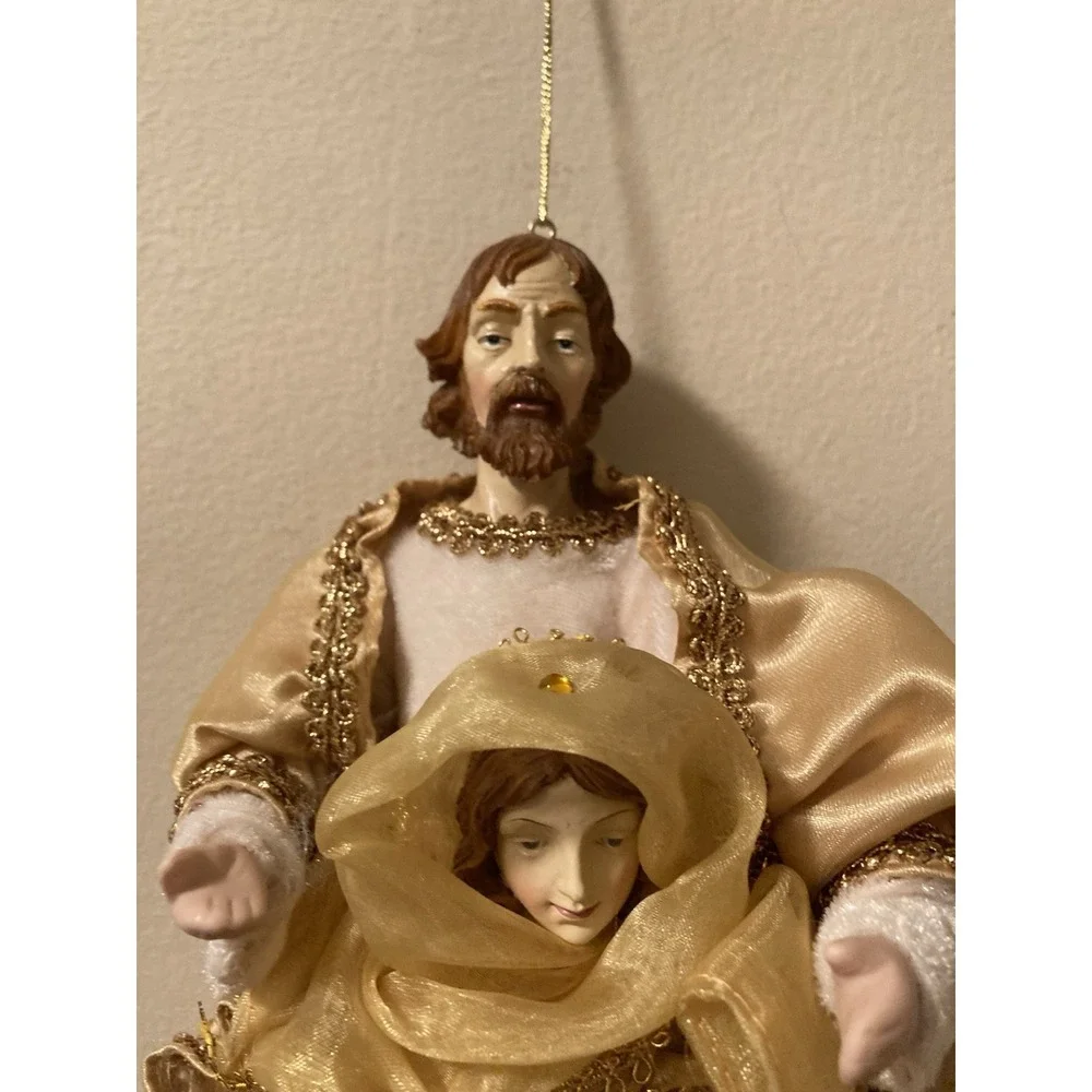 Nativity Christmas Ornament Dillard's‎ Trimmings Retired Resin Boxed Ornate